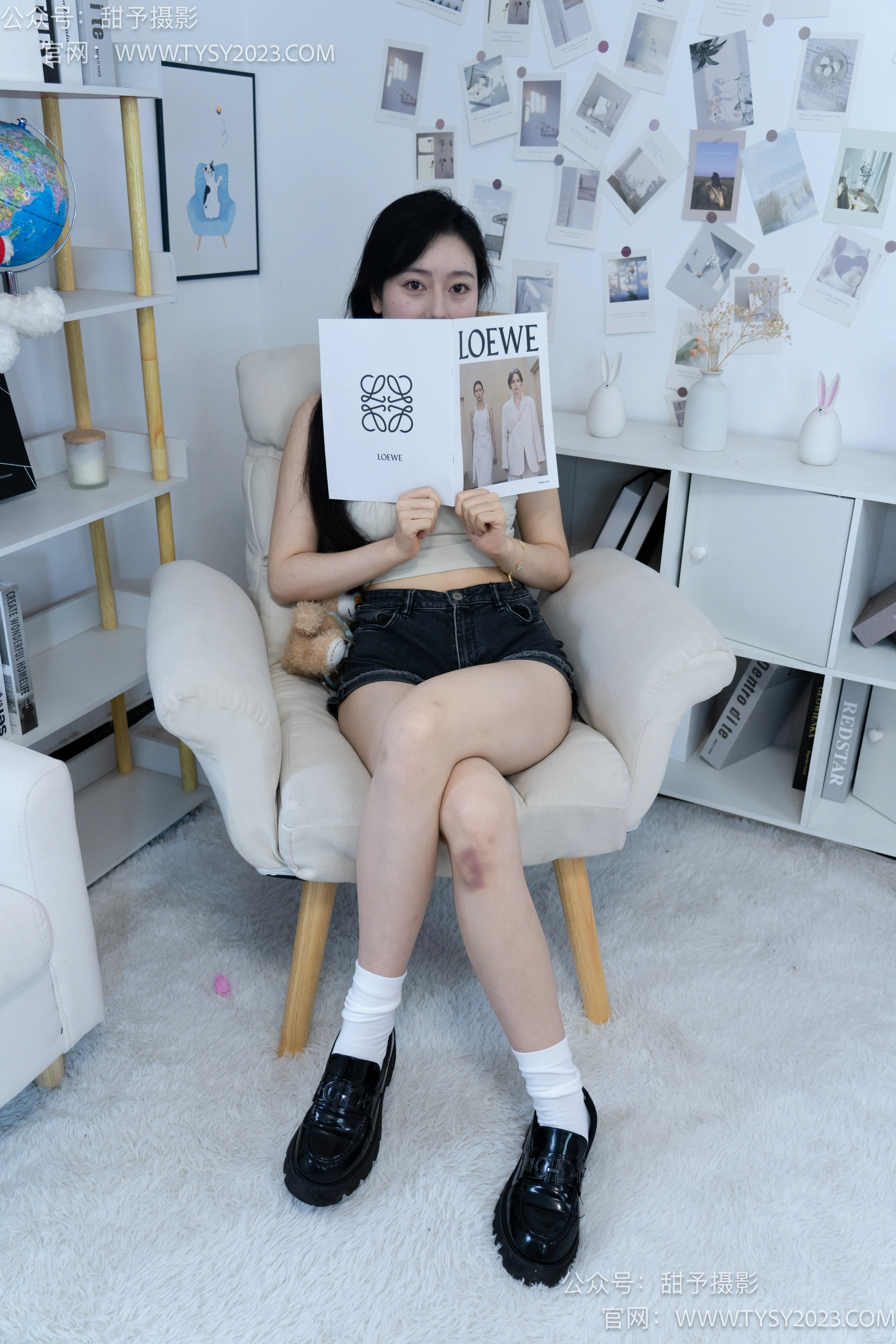 甜予摄影 NO.003 鱼鱼-皮鞋、白棉袜、裸足 1